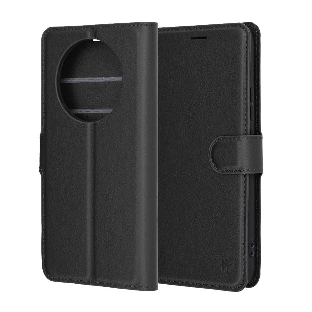 Husa pentru Realme 14 Pro, Techsuit, Leather Folio, Neagra