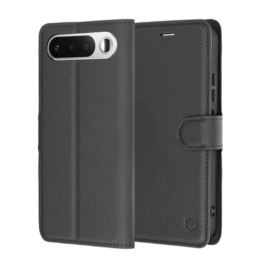 Husa pentru Realme 16, Techsuit, Leather Folio, Neagra