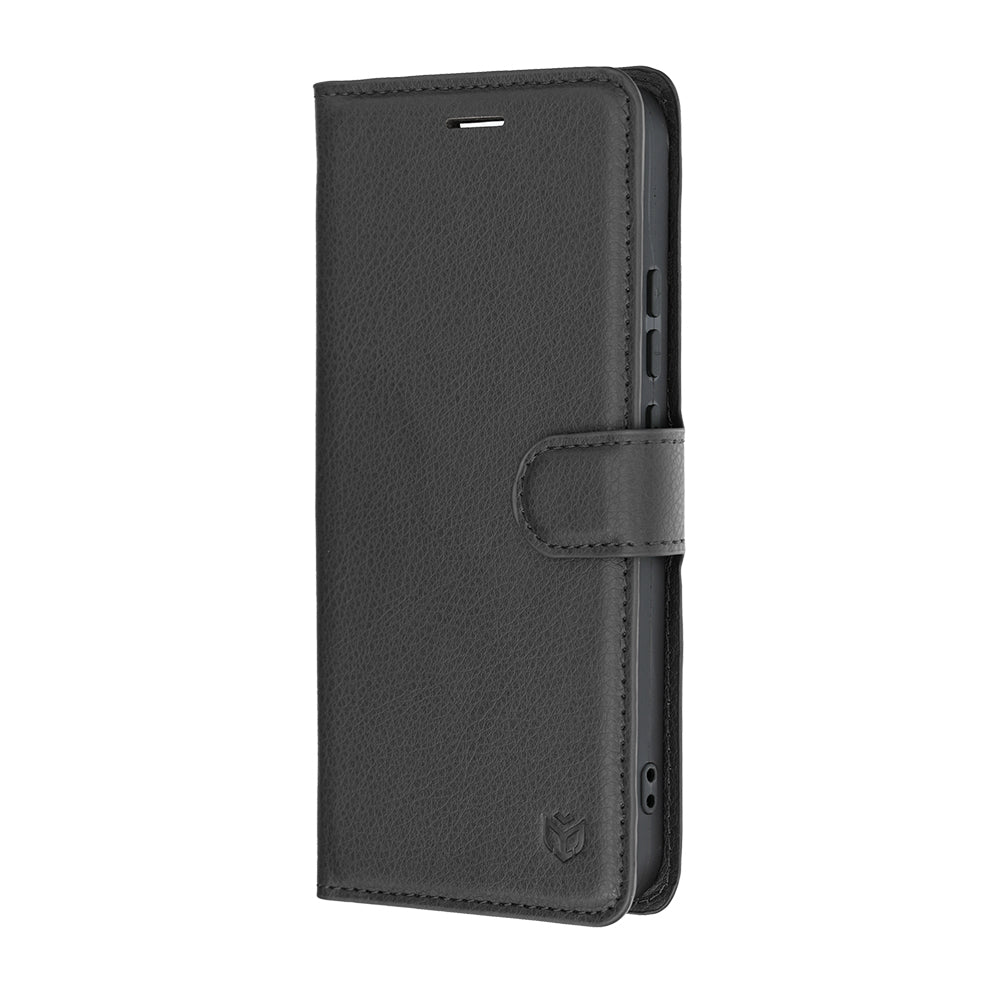Husa pentru Realme 16, Techsuit, Leather Folio, Neagra
