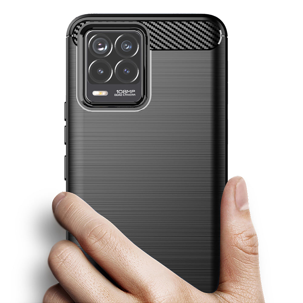 Husa pentru Realme 8 Pro / 8, Techsuit, Carbon, Neagra