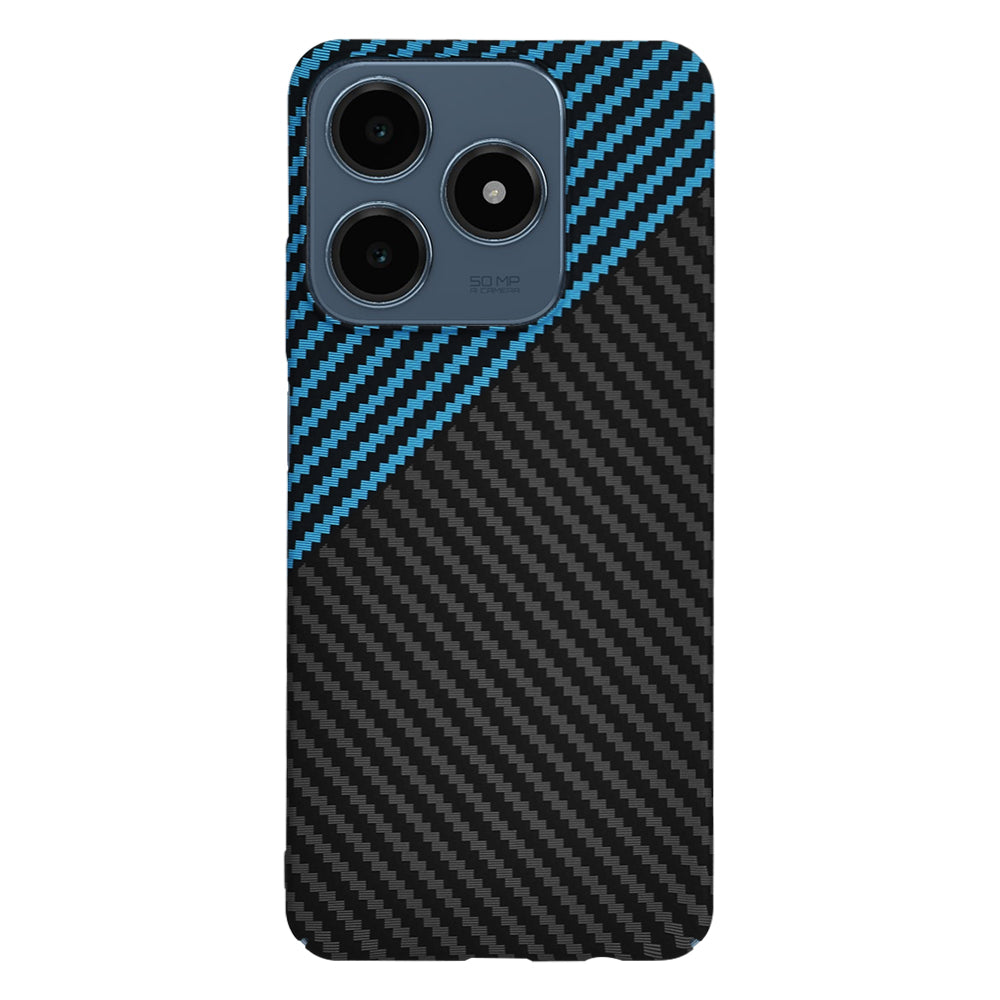 Husa pentru Realme C63 / C61, Techsuit, Carbonite FiberShell, Neagra Bleu