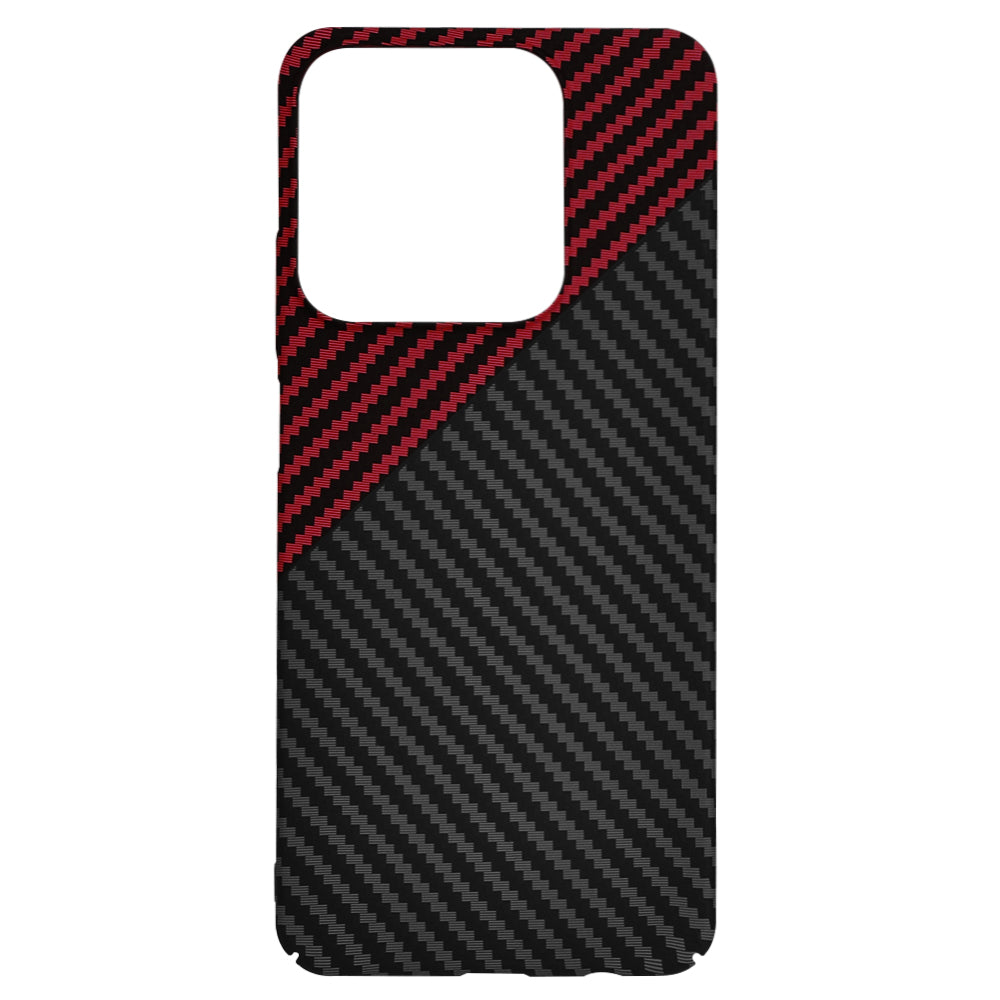 Husa pentru Realme C63 / C61, Techsuit, Carbonite FiberShell, Neagra Rosie