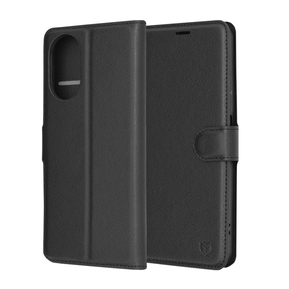 Husa pentru Realme C67 4G, Techsuit, Leather Folio, Neagra
