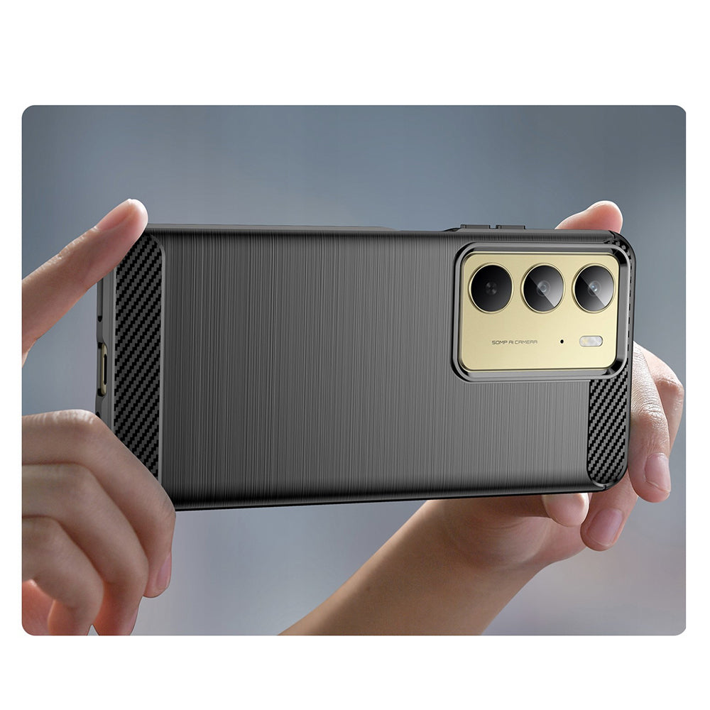 Husa pentru Realme C75 5G / 14x, Techsuit, Carbon, Neagra