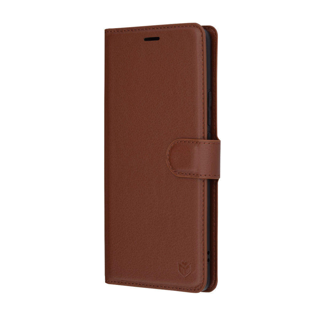 Husa pentru Realme GT 6T / GT 6, Techsuit, Leather Folio, Maro