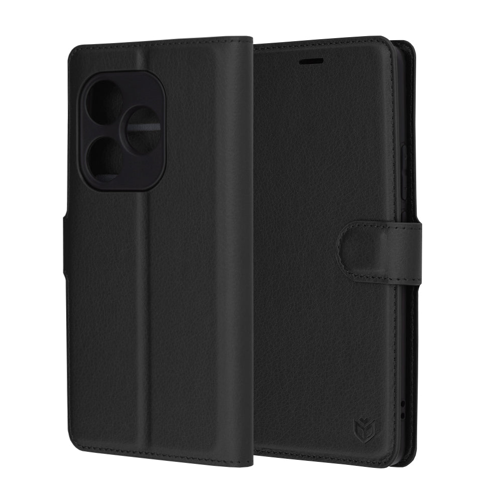 Husa pentru Realme GT 6T / GT 6, Techsuit, Leather Folio, Neagra