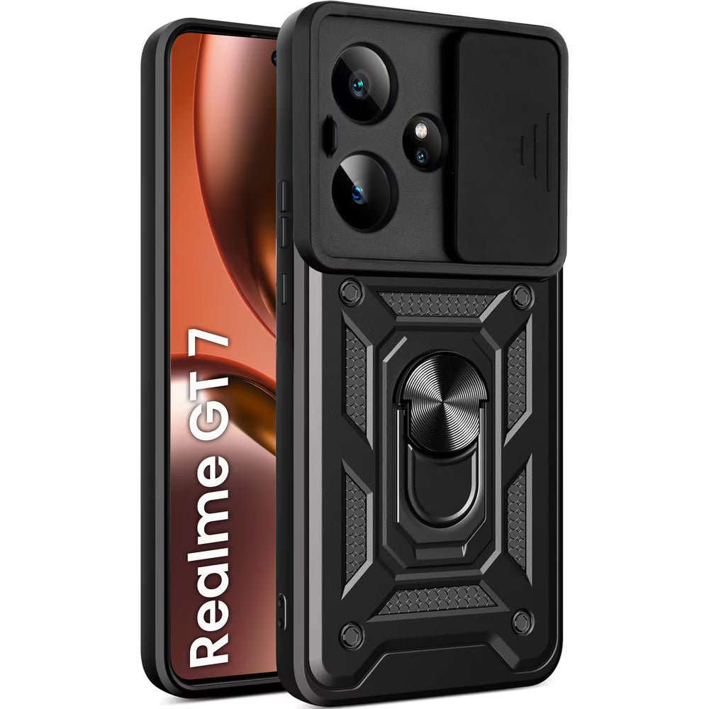 Husa pentru Realme GT 7, Techsuit, CamShield, Neagra