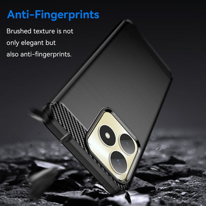Husa pentru Realme Note 50 / C51, Techsuit, Carbon, Neagra