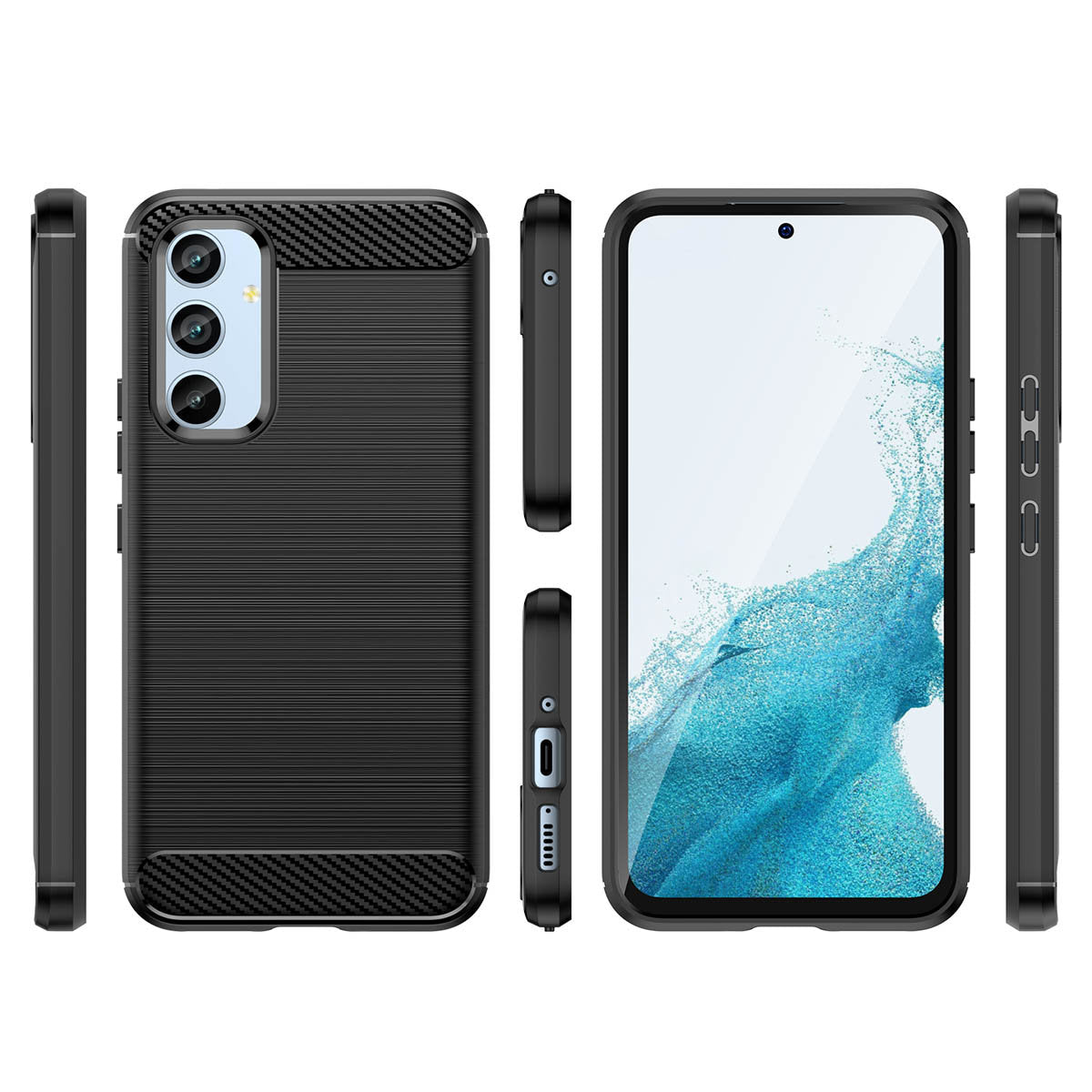 Husa pentru Samsung Galaxy A54 A546, OEM, Carbon, Neagra