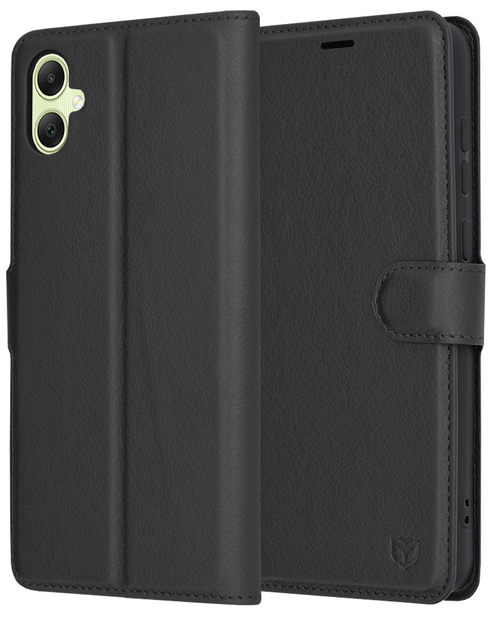 Husa pentru Samsung Galaxy A05 A055, Techsuit, Leather Folio, Neagra
