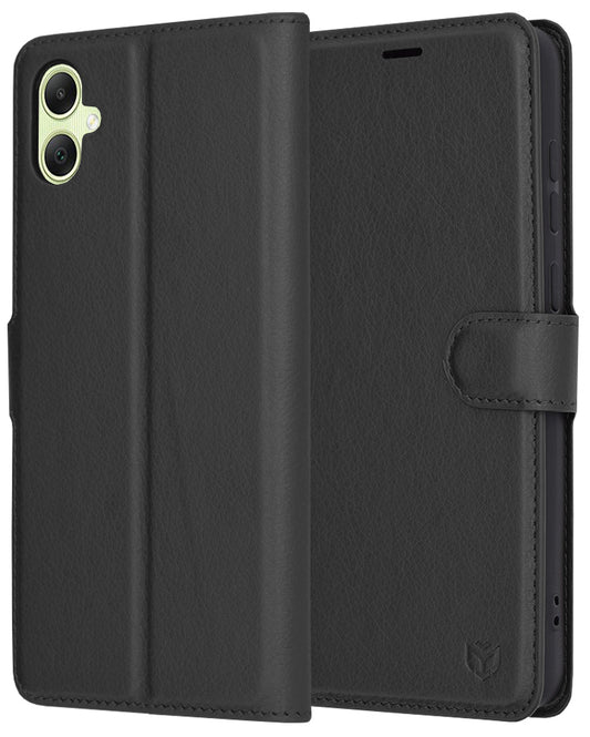 Husa pentru Samsung Galaxy A05 A055, Techsuit, Leather Folio, Neagra