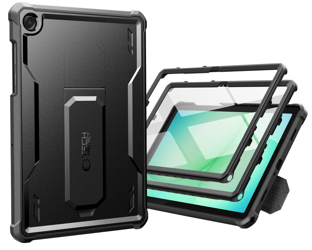 Husa pentru Samsung Galaxy Tab A11+ / Tab A9+, Tech-Protect, Kevlar Pro, Neagra
