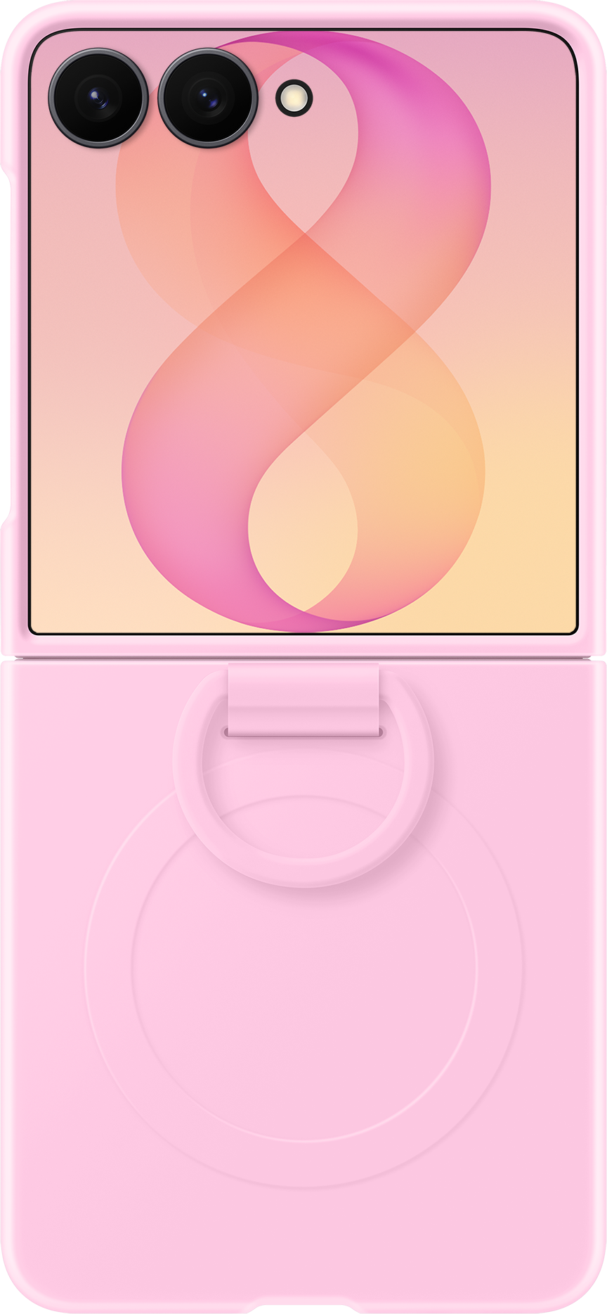 Husa pentru Samsung Galaxy Z Flip8 F776, Silicone Ring Magnet, Roz EF-EF776CVEGWW