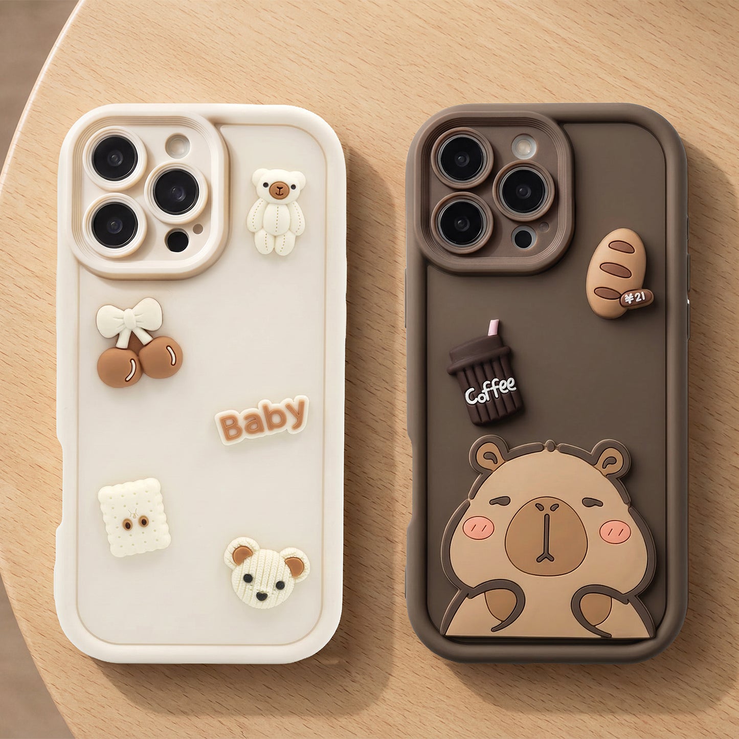 Husa pentru Samsung Galaxy S25 Ultra S938, OEM, Ultra Trendy 3D Capybara, Maro