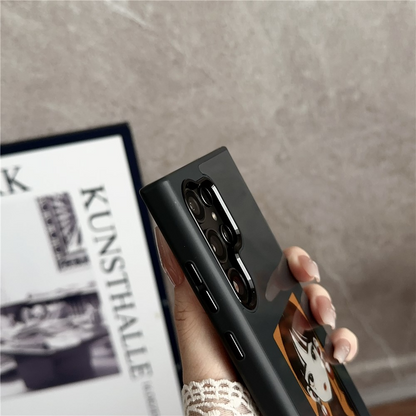 Husa pentru Samsung Galaxy S23 Ultra S918, OEM, Display Customized E-Ink, Neagra