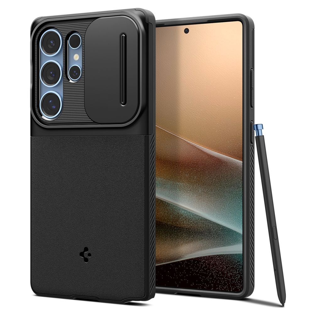 Husa pentru Samsung Galaxy S25 Ultra S938, Spigen, OPTIK ARMOR, Neagra ACS08969