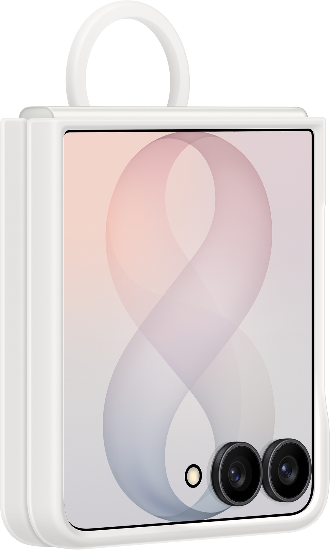 Husa pentru Samsung Galaxy Z Flip8 F776, Silicone Ring Magnet, Alba EF-EF776CWEGWW