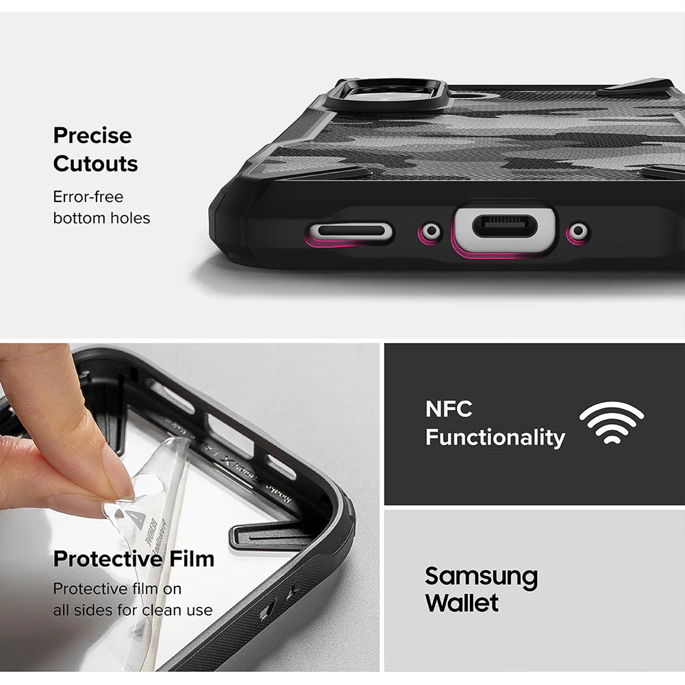 Husa pentru Samsung Galaxy A56 A566 / A36 A366, Ringke, Fusion X Camo, Neagra