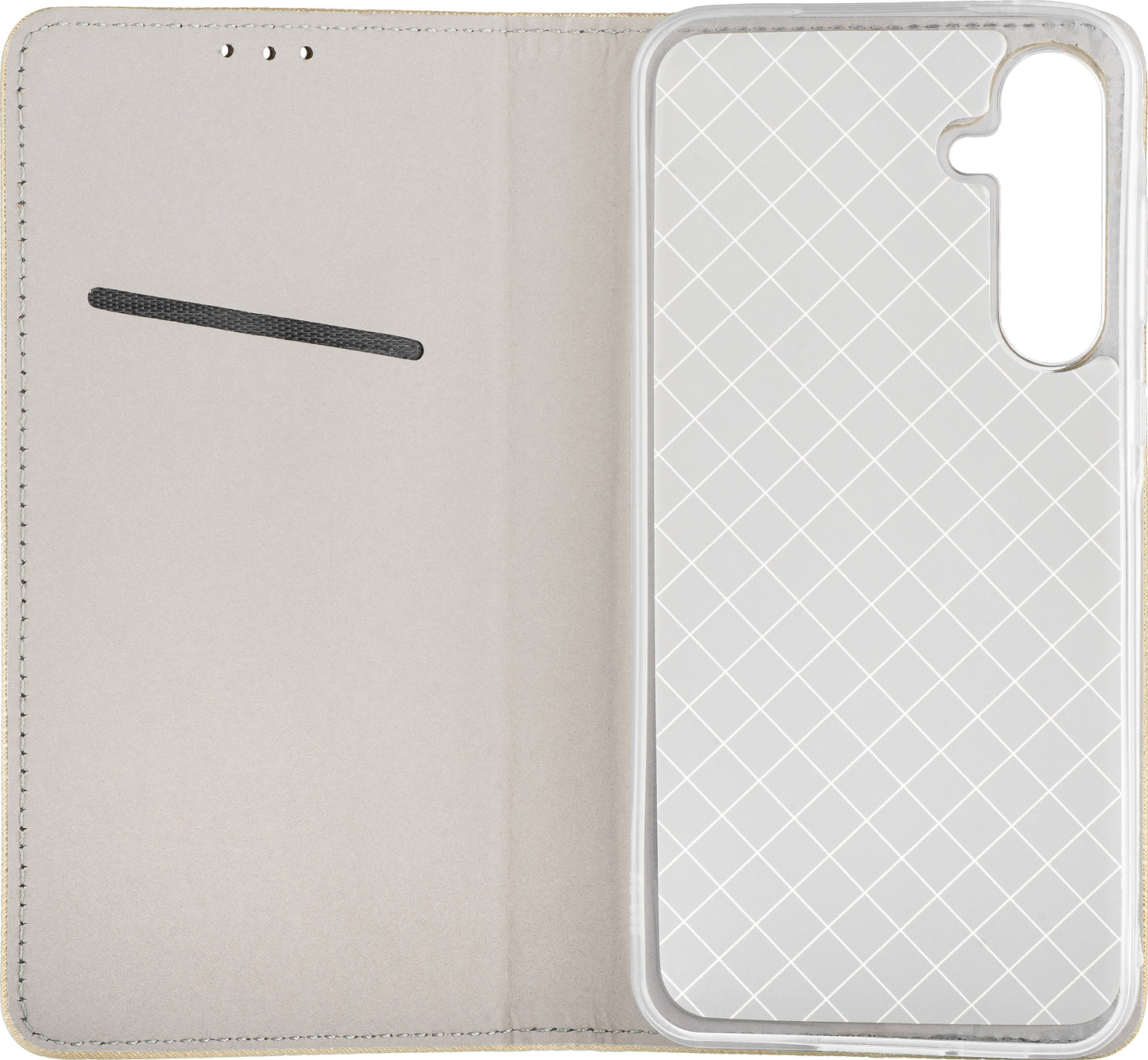 Husa pentru Samsung Galaxy A17 4G / A17 5G, OEM, Smart Magnet, Aurie
