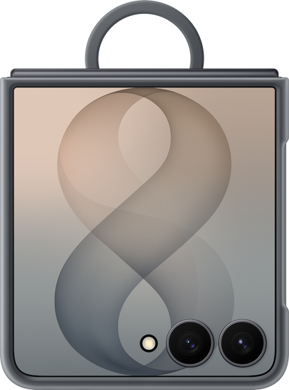 Husa pentru Samsung Galaxy Z Flip8 F776, Silicone Ring Magnet, Neagra EF-EF776CBEGWW