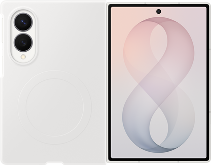 Husa pentru Samsung Galaxy Z Fold8 F971, Silicone Magnet Case, Alba EF-EF971CWEGWW