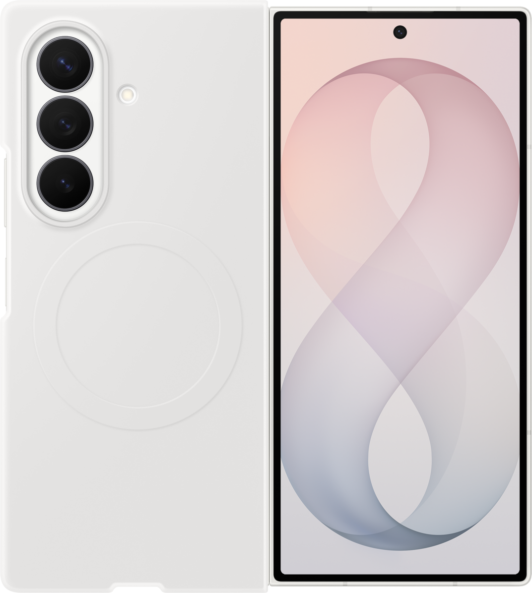 Husa pentru Samsung Galaxy Z Fold8 Ultra F976, Silicone Magnet Case, Alba EF-EF976CWEGWW