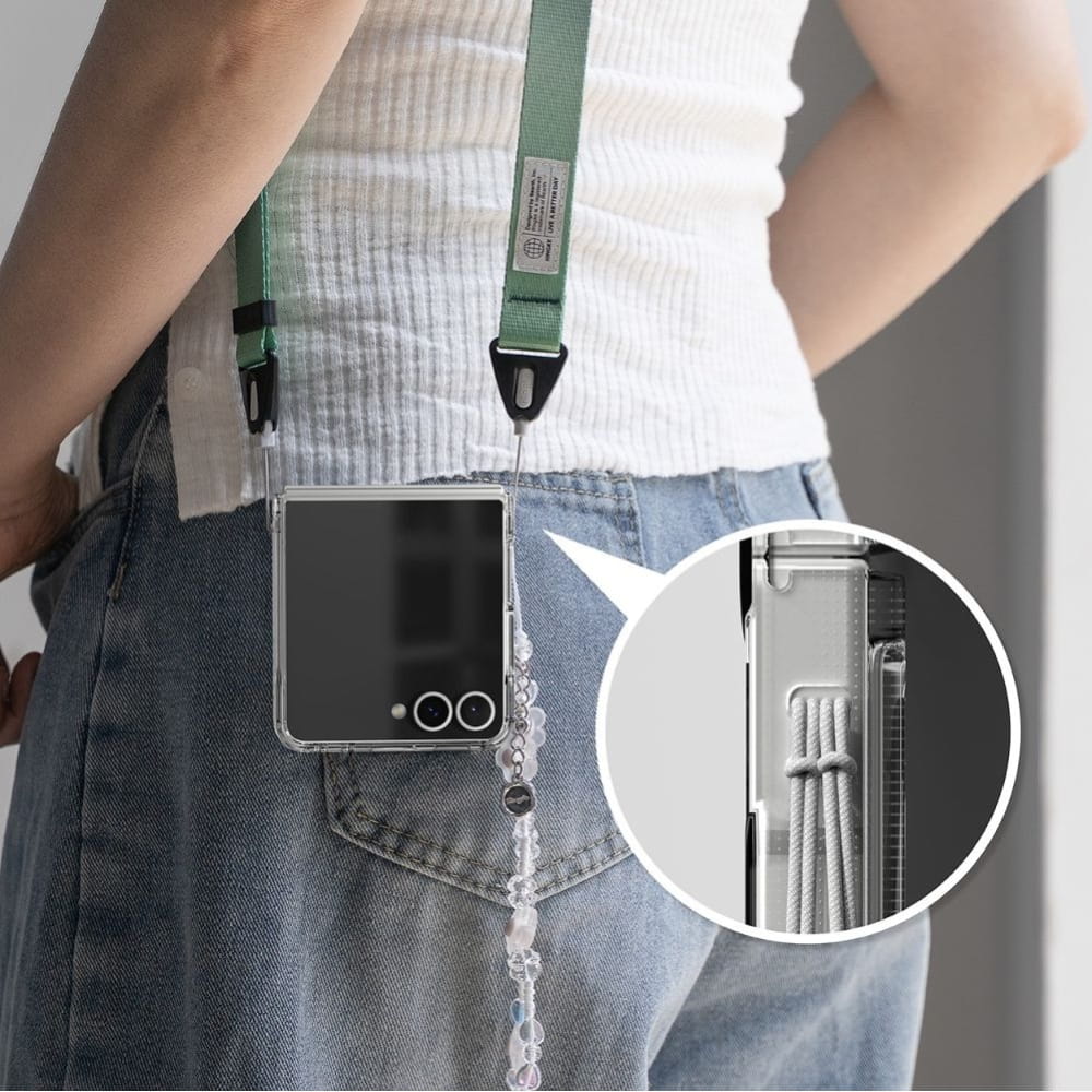 Husa pentru Samsung Galaxy Z Flip7 F766, Ringke, Fusion, Transparenta