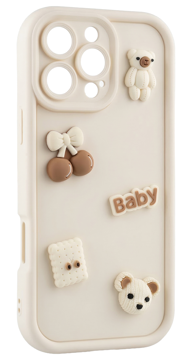 Husa pentru Samsung Galaxy A17 5G, OEM, Ultra Trendy 3D Bear, Bej