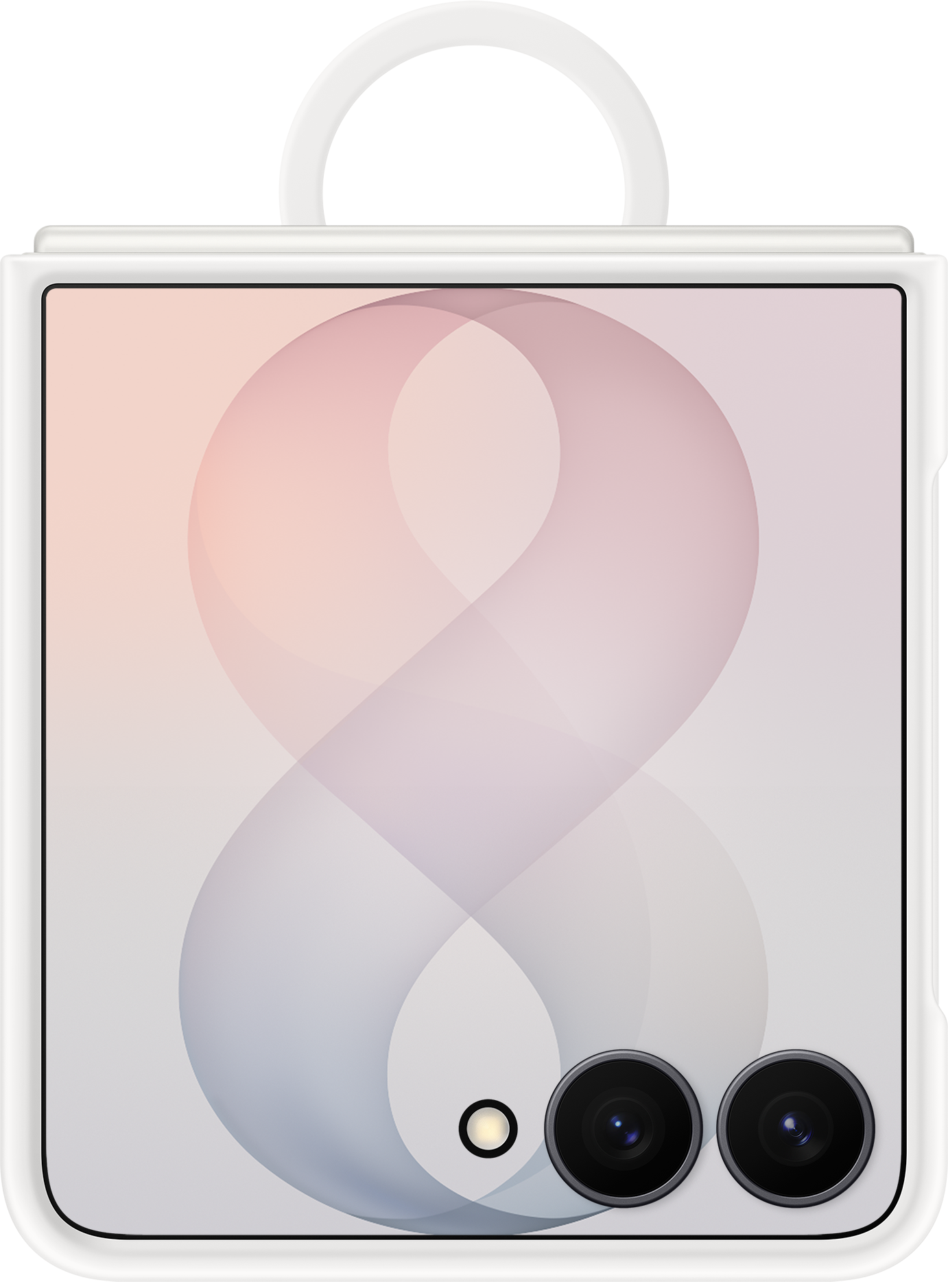 Husa pentru Samsung Galaxy Z Flip8 F776, Silicone Ring Magnet, Alba EF-EF776CWEGWW
