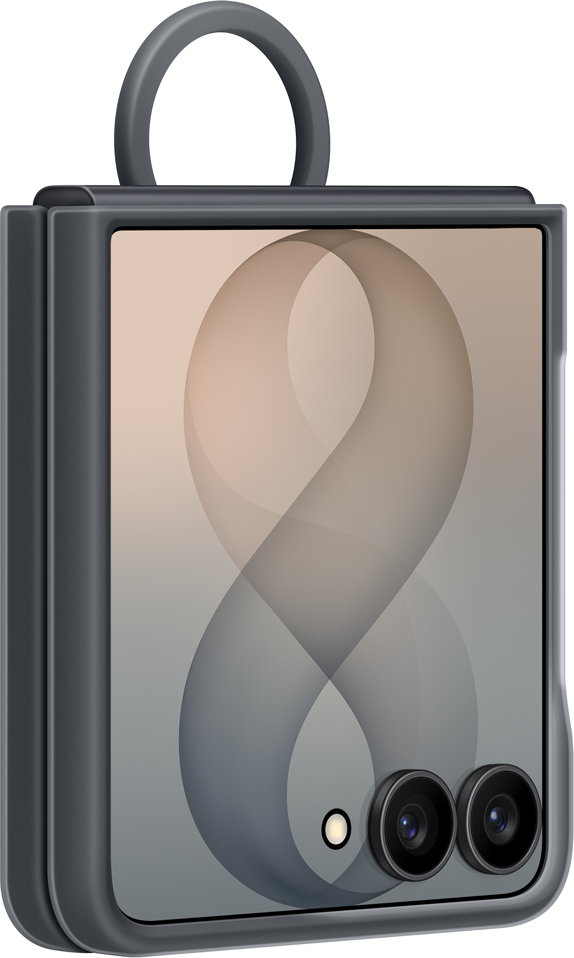 Husa pentru Samsung Galaxy Z Flip8 F776, Silicone Ring Magnet, Neagra EF-EF776CBEGWW