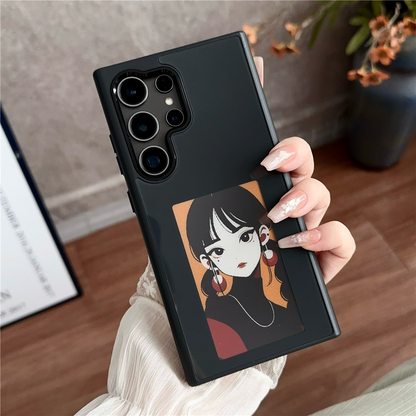 Husa pentru Samsung Galaxy S23 Ultra S918, OEM, Display Customized E-Ink, Neagra