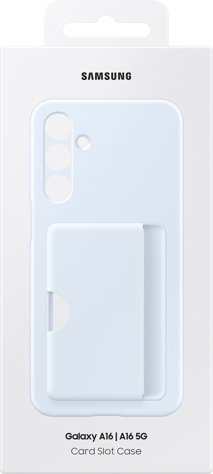 Husa pentru Samsung Galaxy A16 5G A166 / A16 4G A165, Card Slot Case, Albastra EF-OA166TLEGWW