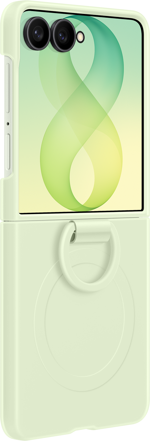 Husa pentru Samsung Galaxy Z Flip8 F776, Silicone Ring Magnet, Verde EF-EF776CGEGWW