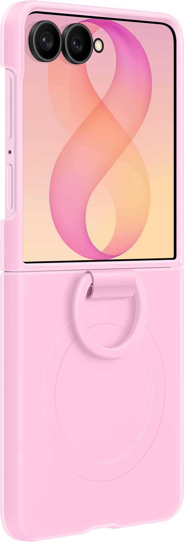 Husa pentru Samsung Galaxy Z Flip8 F776, Silicone Ring Magnet, Roz EF-EF776CVEGWW