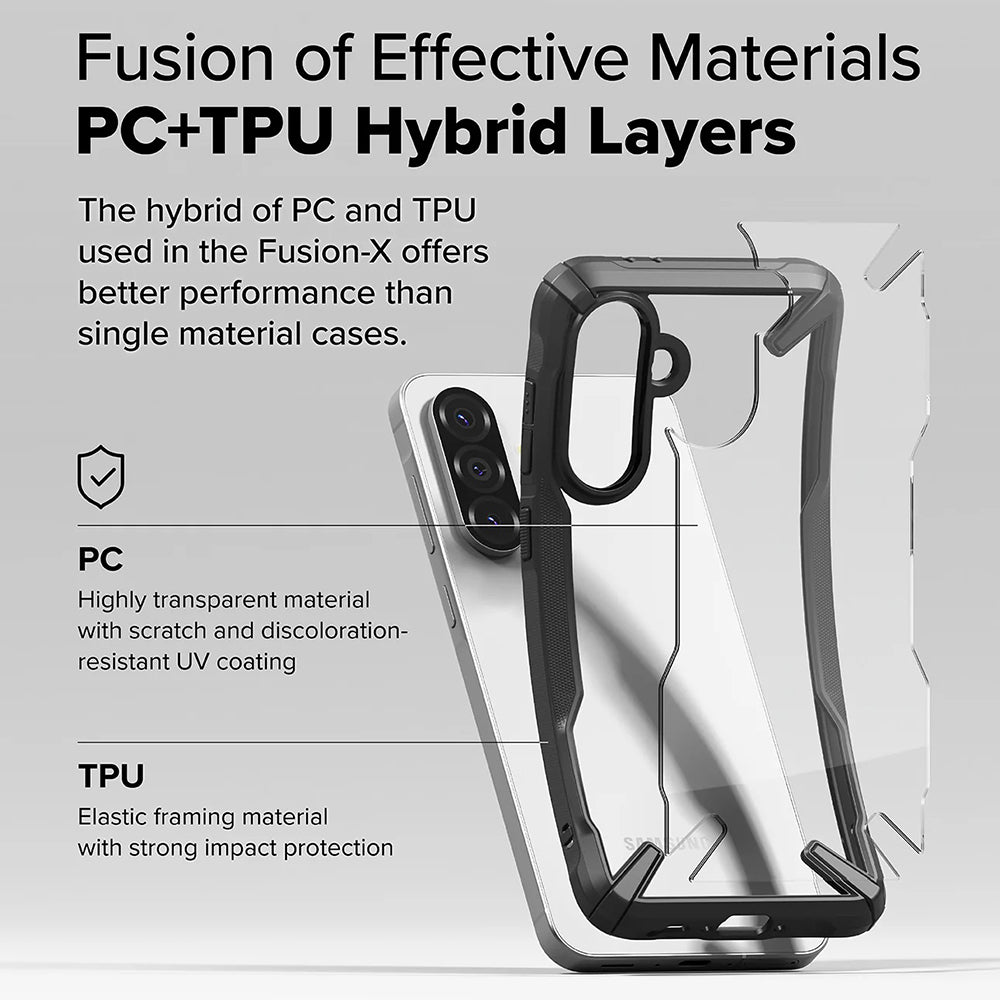Husa pentru Samsung Galaxy A56 A566 / A36 A366, Ringke, Fusion X, Neagra