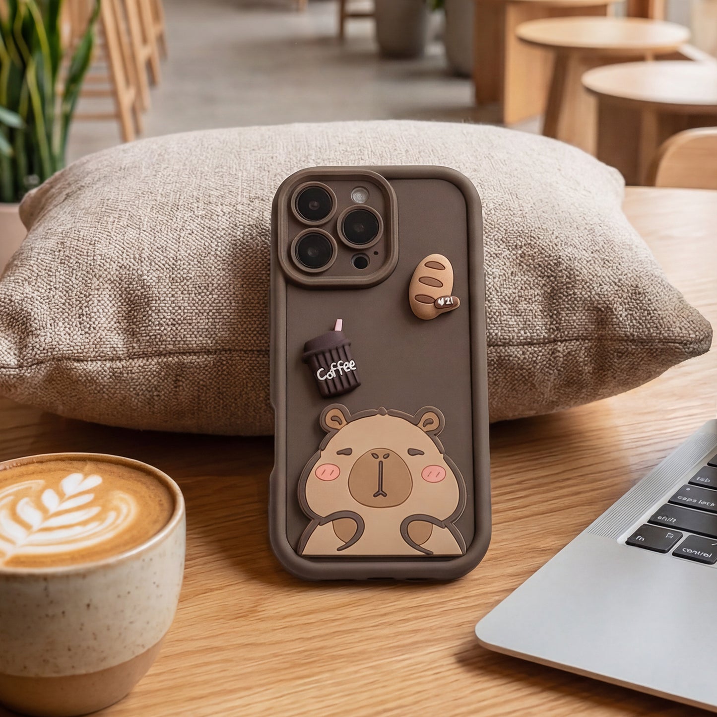 Husa pentru Samsung Galaxy S25 Ultra S938, OEM, Ultra Trendy 3D Capybara, Maro