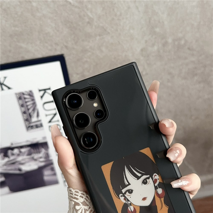Husa pentru Samsung Galaxy S24 Ultra S928, OEM, Display Customized E-Ink, Neagra