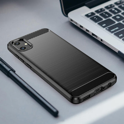 Husa pentru Samsung Galaxy A05 A055, Techsuit, Carbon, Neagra
