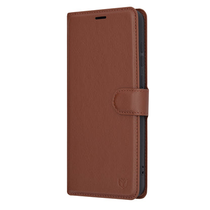 Husa pentru Samsung Galaxy A05 A055, Techsuit, Leather Folio, Maro