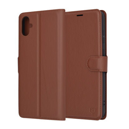 Husa pentru Samsung Galaxy A05 A055, Techsuit, Leather Folio, Maro