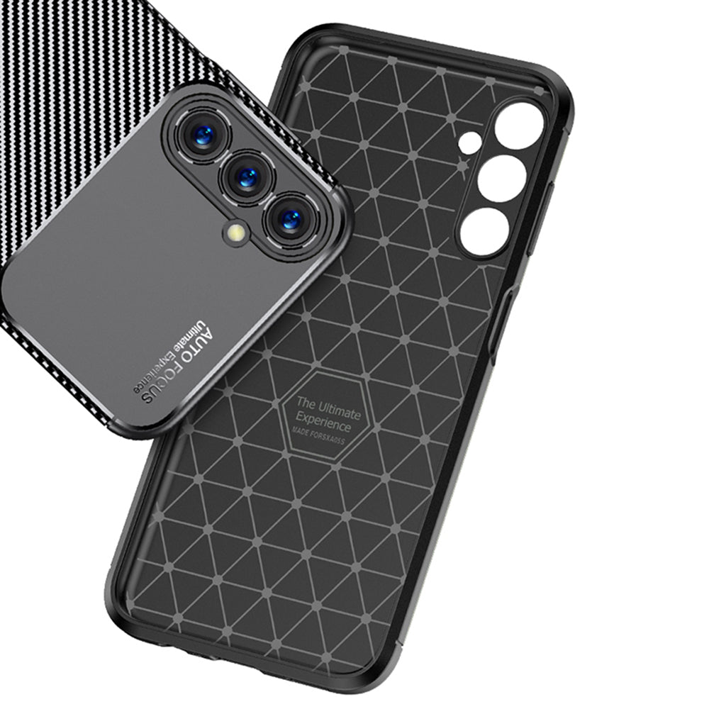 Husa pentru Samsung Galaxy A05s A057, Techsuit, CarbonFiber, Neagra