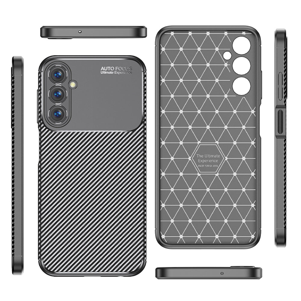 Husa pentru Samsung Galaxy A05s A057, Techsuit, CarbonFiber, Neagra
