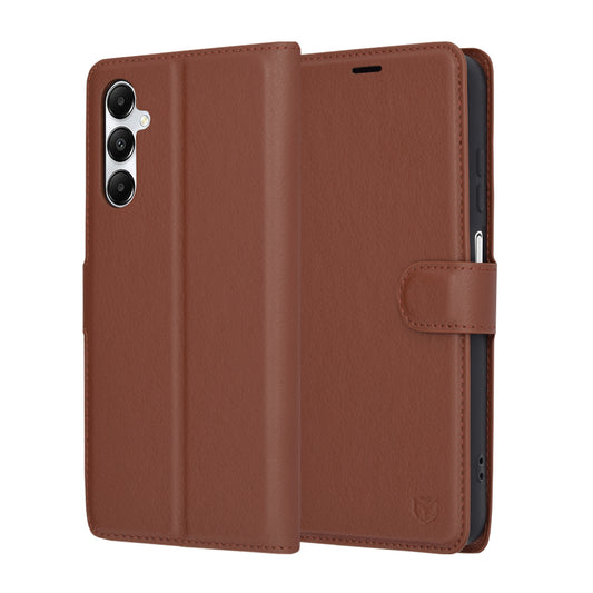 Husa pentru Samsung Galaxy A05s A057, Techsuit, Leather Folio, Maro