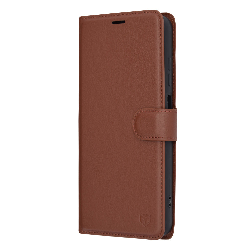 Husa pentru Samsung Galaxy A05s A057, Techsuit, Leather Folio, Maro