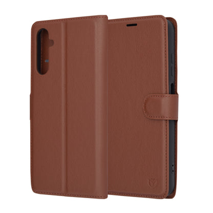 Husa pentru Samsung Galaxy A05s A057, Techsuit, Leather Folio, Maro