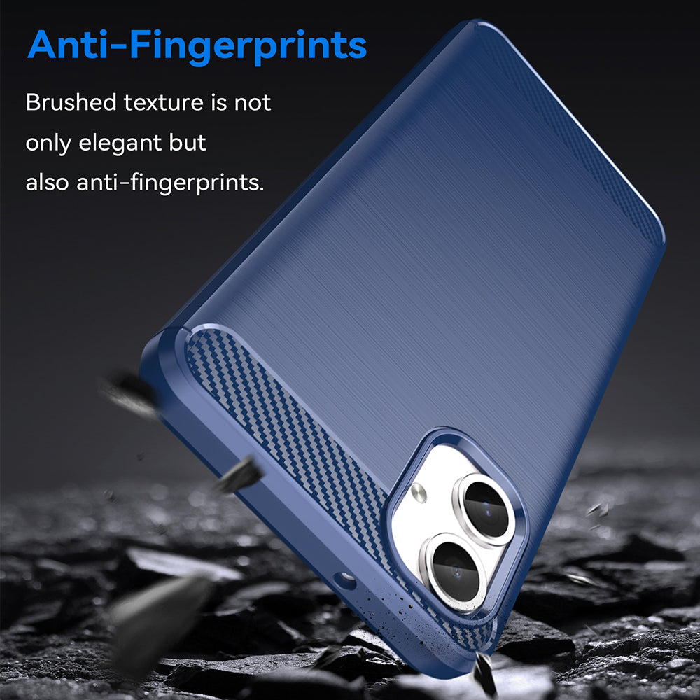 Husa pentru Samsung Galaxy A06 A065, Techsuit, Carbon, Albastra