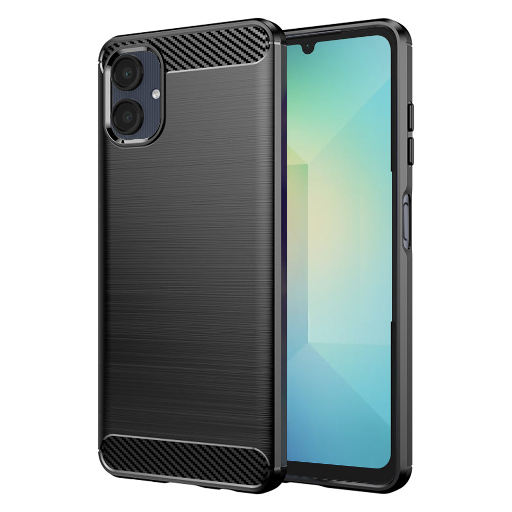 Husa pentru Samsung Galaxy A06 A065, Techsuit, Carbon, Neagra