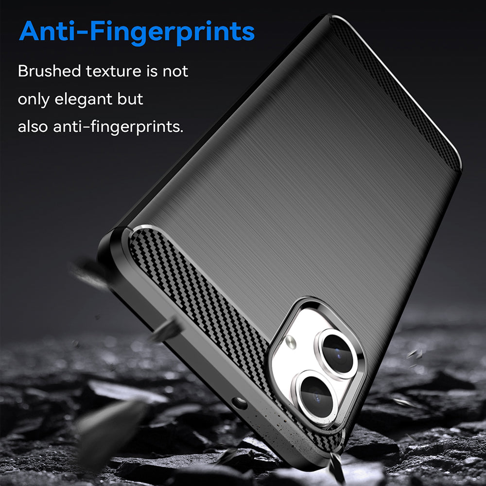 Husa pentru Samsung Galaxy A06 A065, Techsuit, Carbon, Neagra