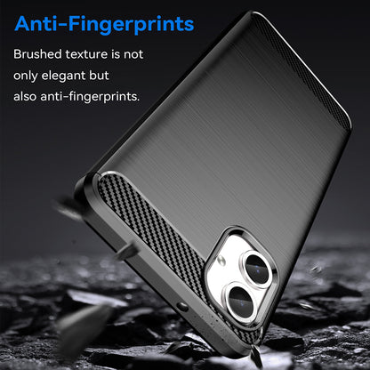 Husa pentru Samsung Galaxy A06 A065, Techsuit, Carbon, Neagra