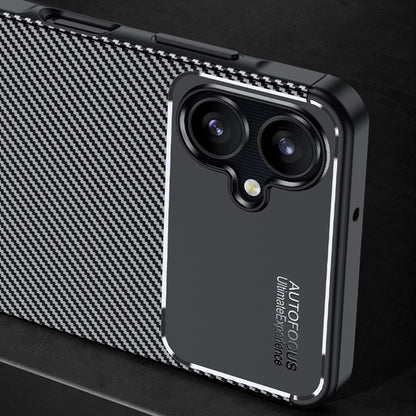 Husa pentru Samsung Galaxy A06 A065, Techsuit, CarbonFiber, Neagra